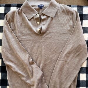 J. Crew Taupe Polo Sweater